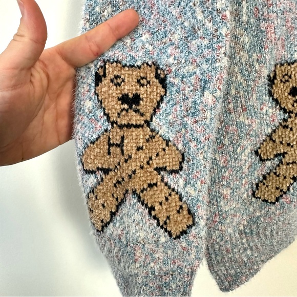 Turkish Cashmere Blend Pastel & Teddy Bear Sweater - Picture 4 of 5